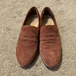 Clarks Women's Brown and Orange Loafers